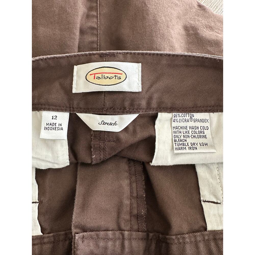 Talbot Women Brown Straight 5 Pocket Design Skirt Size 12 - Picture 5 of 6